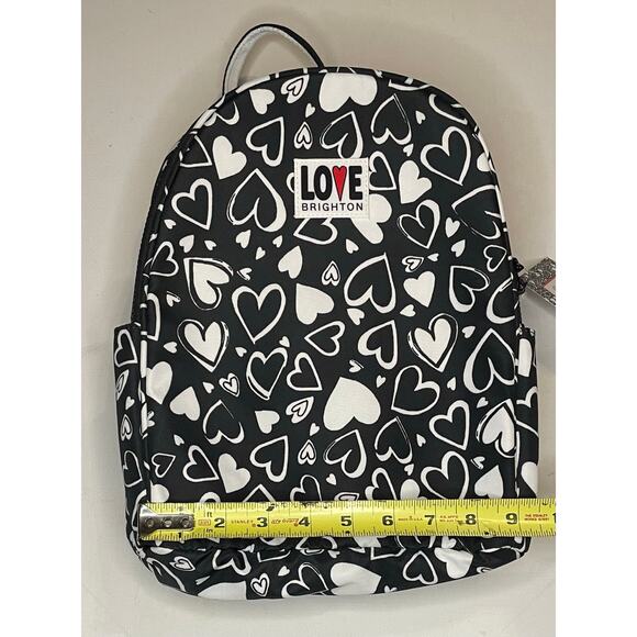 Brighton “Endless Love” Heart Backpack NWT $150 –Black & White Y2K Statement Bag - Picture 6 of 9